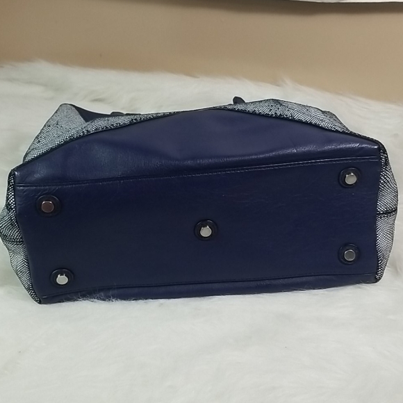 RAFE NEW YORK NAVY LEATHER HANDBAG - Picture 5 of 11